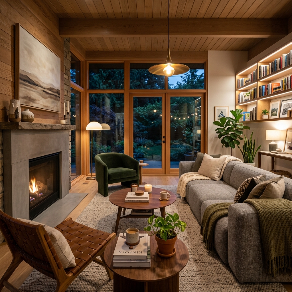 Modern living room interior design by My Helping Hands